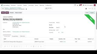 Customer Credit Note/Refund in Odoo