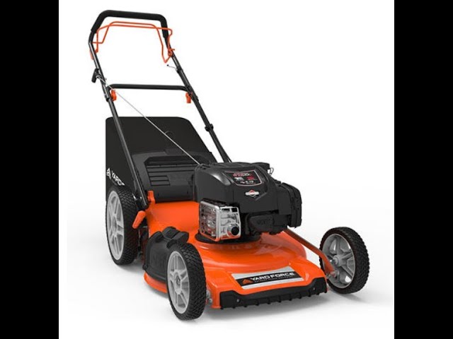 Yard Force YF1518-3N1 18 in. 15 Amp Corded Electric 3-in-1 Walk-Behind Lawn Mower with Vertical Storage