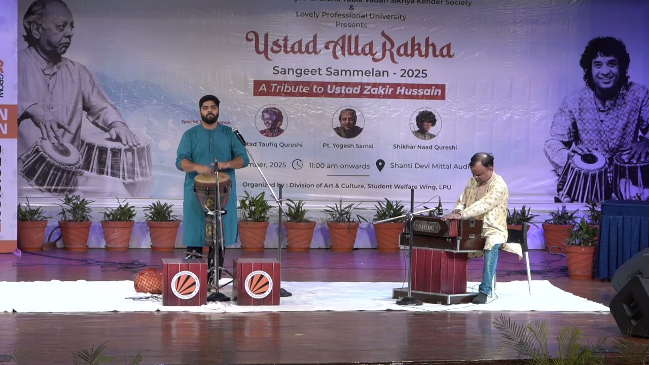 Omkaar Salunkhe Djembe, Sarbjeet Shibu on Lehra | Ustad Alla Rakha Sangeet Samelan 2025