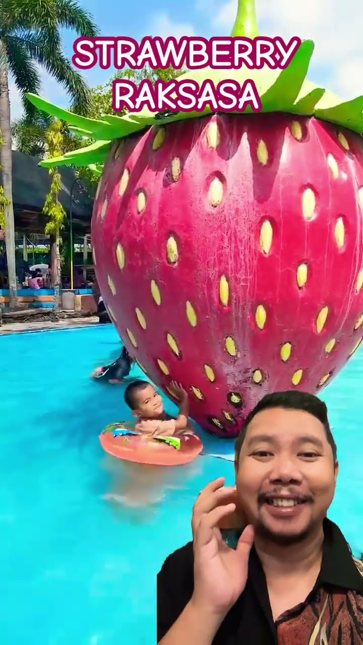 MAKAN STRAWBERRY RAKSASA!!!!?? #fruit #satisfying #funny #mukbang #yummy #comedy