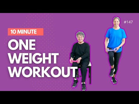 10 Minute Exercise for Seniors | Weight training for beginners