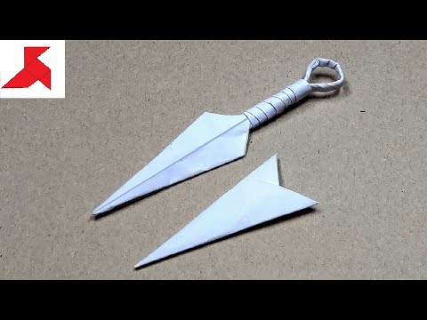 DIY ☯ - How to make KUNAI WITH A SCABBARD from A4 paper