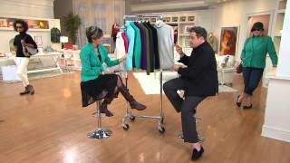 Isaac Mizrahi Live 2-Ply Cashmere Long Sleeve Turtleneck with Shawn Killinger