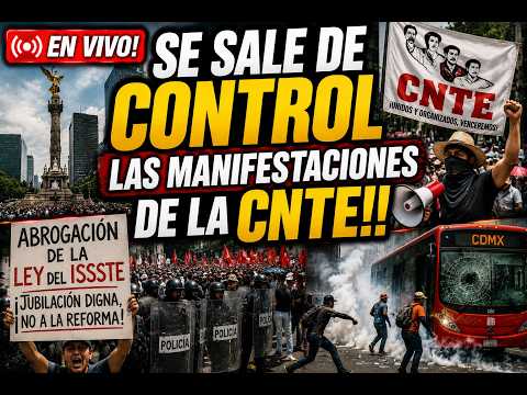 EN VIVO! SE SALE DE CONTROL LAS MANIFESTACIONES DE LA CNTE!!