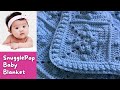 SnugglePop Baby Blanket Crochet Tutorial - no sew - continuous granny squares