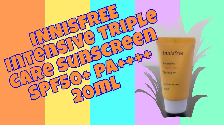 Innisfree intensive triple care sunscreen review