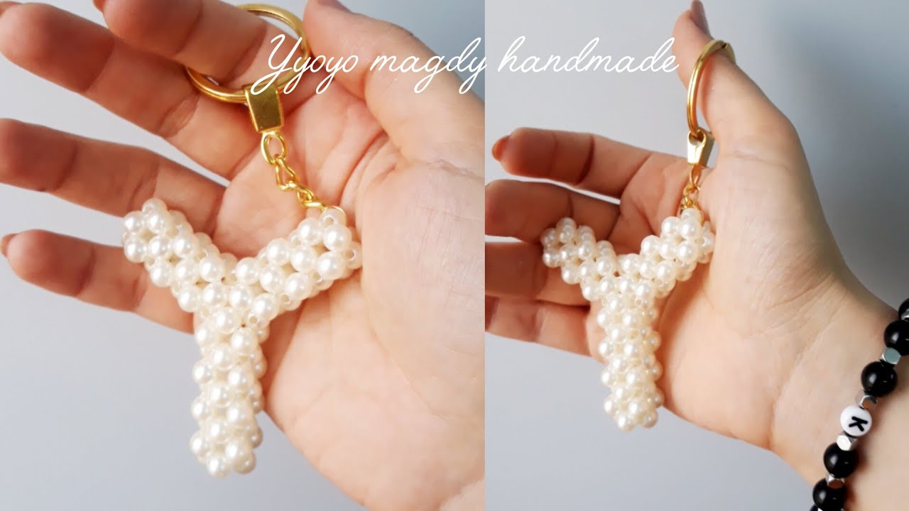 #حروف_انجليزي_بالخرز حرف l طريقة عمل #حرفy بالخرز بطريقة سهلة English letters with beads 💎 letter Y