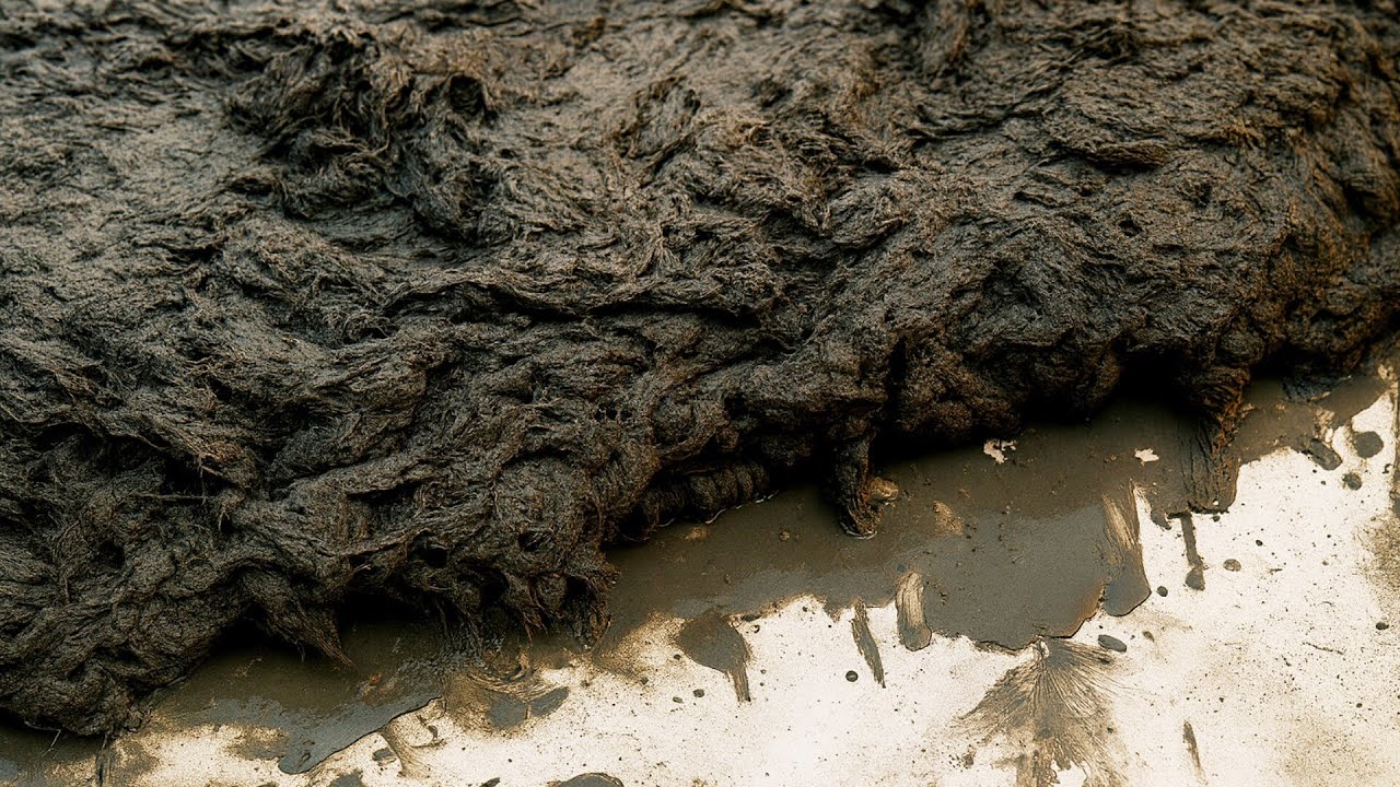 Removing Black Dirt from Dirtiest Shag Rug.Amazing Cleaning Carpet Satisfying ASMR