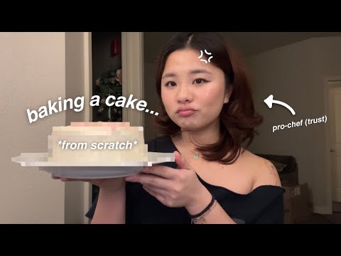 baking a cake from scratch (bc i was bored)
