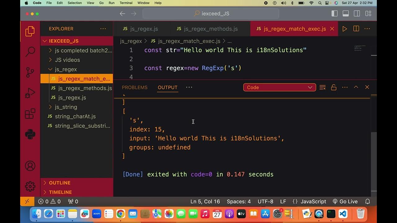 Js regular expression match exec methods youtube