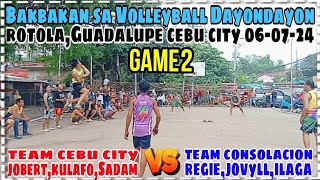 Game2:Bakbakan sa Rotola,Guadalupe Cebu City.Team Jobert,Kulafo,Sadam Vs. Team Regie,Jovyll,Ilaga.