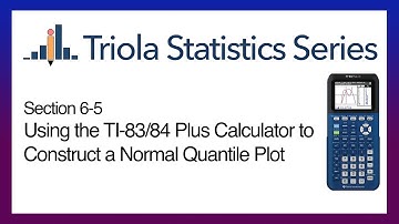 TI 83/84 Section 6-5: Using the TI-83/84 to Construct a Normal Quantile Plot