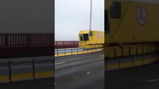 Road Zipper Working North to South on Golden Gate Bridge