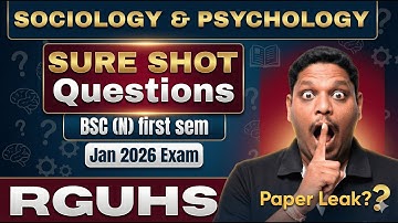 Pass Hone Ki Guarantee | RGUHS Applied Sociology & Psychology Important Questions | Jan 2026