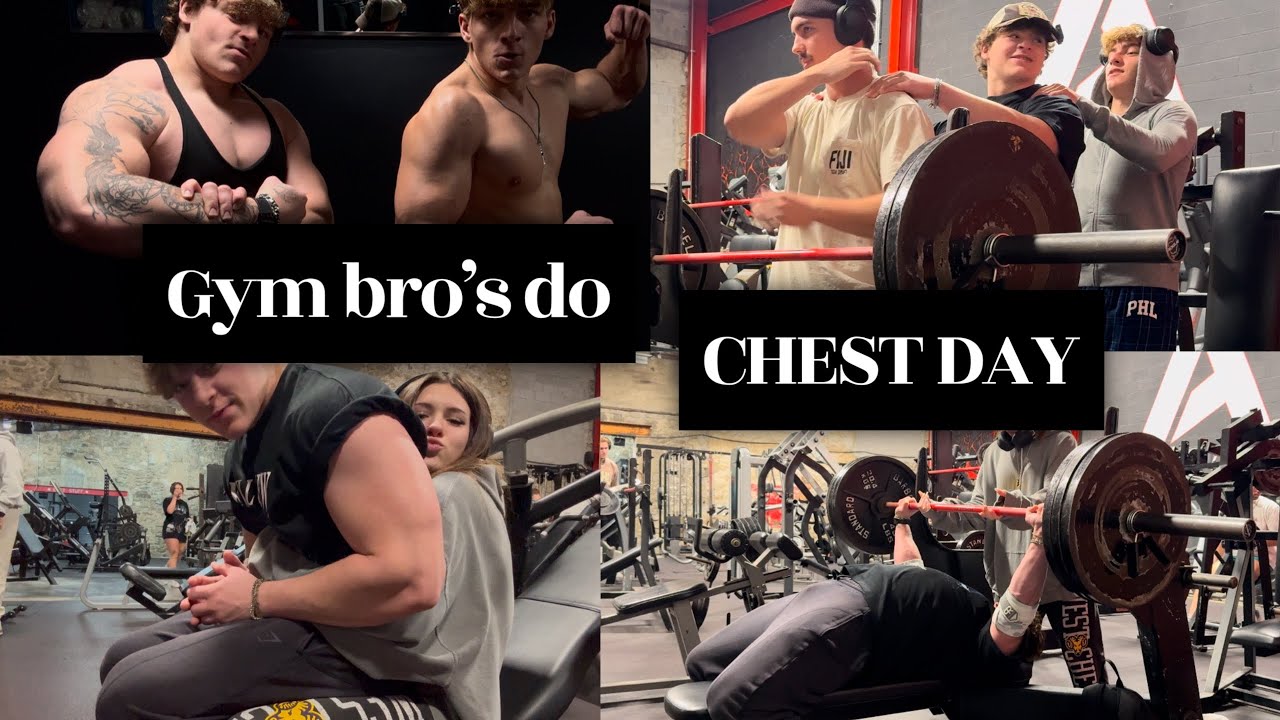 Gym Bros do CHEST DAY / triceps, shoulders, chest. - YouTube