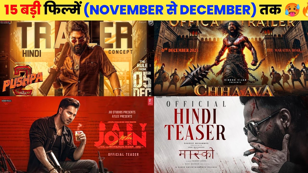 15 Upcoming Big Movies Releasing (November To December 2024)Hindi ...
