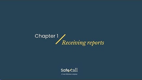 Whistleblowing Investigations Discussion - Chapter 1 - Receiving Reports