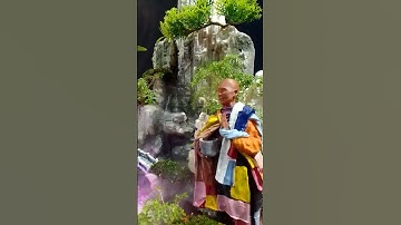 Thầy thích minh tuệ - làm tiểu cảnh hòn non bộ sân vườn đẹp