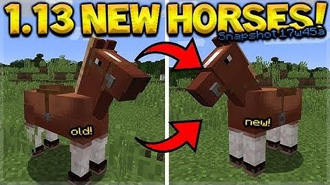 Minecraft 1.13 Snapshot 17w45a - NEW HORSES & COMMAND CHANGES (1.13 Update)