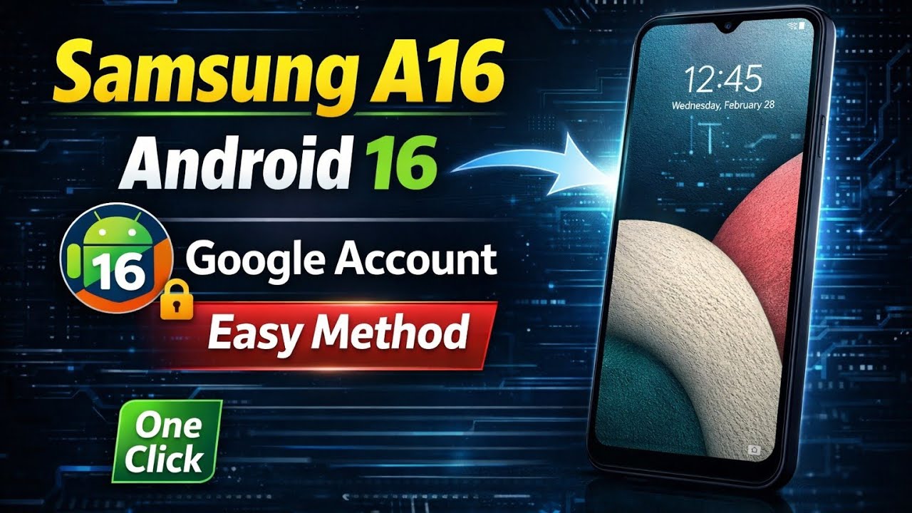 Samsung Galaxy A16 (A165F) – FRP UnlockAndroid 16 | Android Utility Tool (One-Click Method) ✅