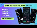 Vinance Digital Trading plateform Source Code Free || Make Crypto Trading website Like Binance