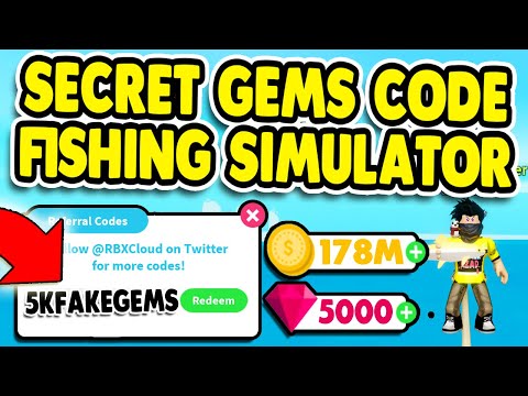 New Secret Roblox Fishing Simulator Code For Gems Update Leak Youtube - twitter rbxcloud codes