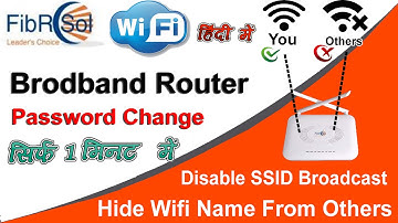 How to change router password?Hide Your WiFi Network Name (SSID) hidden/Invisible WI-FI name FibRSol