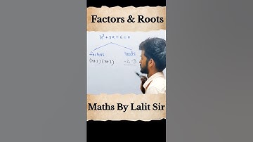 Factors & Roots Of Quadratic Equation #shorts #maths #quadraticequation