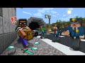 NOOB ROBBERY AT BANK WITH POLICE GUARDS MOD !! DON'T LET HIM TAKE THE DIAMONDS !! Minecraft Mods