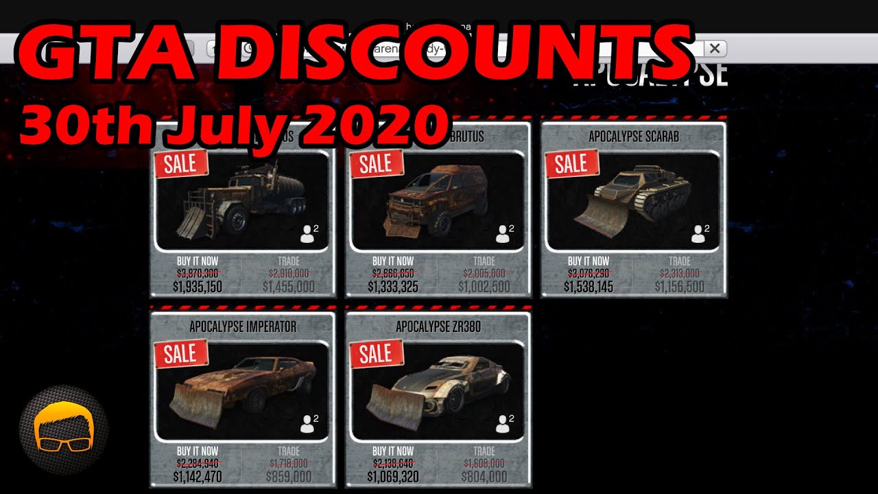 GTA Online Best Vehicle Discounts (30th July 2020) GTA 5 Weekly Car