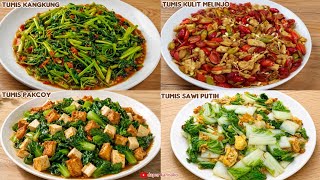 4 Resep Tumisan Sayur Paling Enak Dan Praktis  Tumis Kangkung Pakcoy Sawi Putih U0026 Kulit Melinjo
