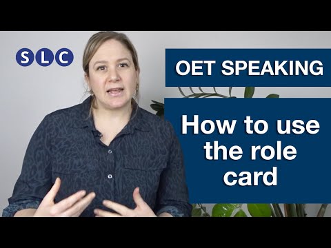 OET SPEAKING | How to answer the OET ROLE CARD