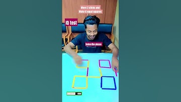 🤣move 2 sticks😅 and make 6 equal square😱 #shortsfeed #puzzle #viralshort