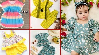 Comfortable lawn cotton baby frock designs 2024 for summers/baby girl frock designs