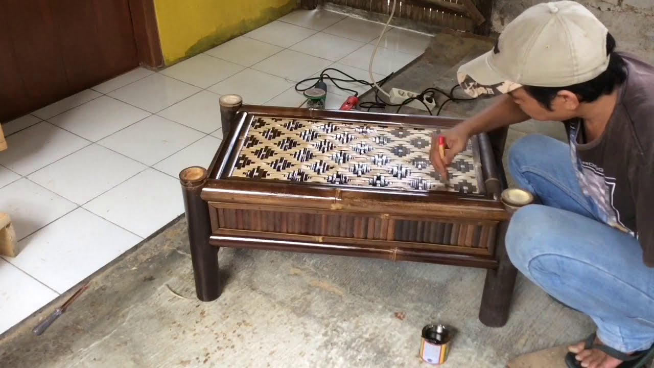  Cara  Membuat  Meja Lesehan dari  Bambu  YouTube