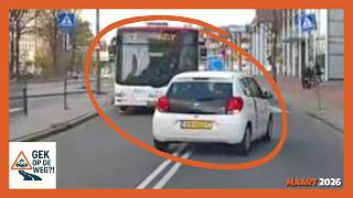 Auto Klapt Op Bus - Nederlandse Dashcam Compilatie - Maart 2026