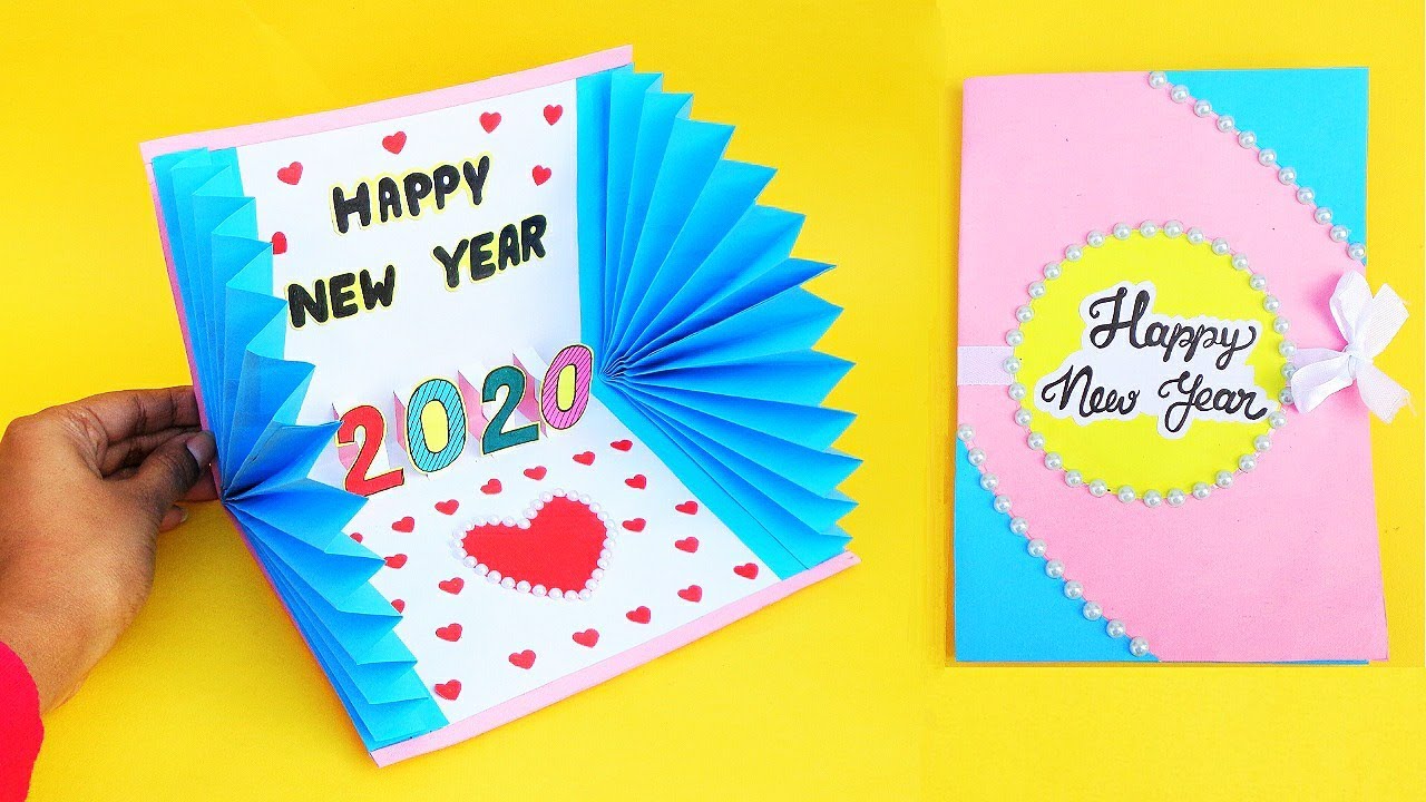 How To Make New Year 3D Pop Up Card/Handmade Easy Greetings Card For Happy  New Year 2020 - Youtube