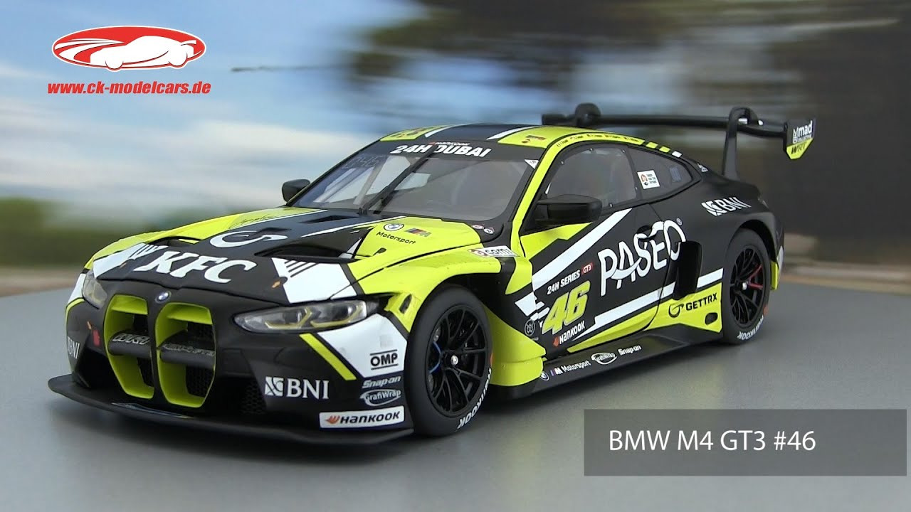 Minichamps 1:18 BMW M4 GT3 #46 3rd 24h Dubai 2023 Team WRT Rossi 