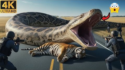 The Giant Python Attack | Tiger Rescue by Police
