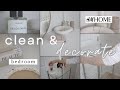 clean &amp; decorate the bedroom with me \\ relaxing jazz music \\ H &amp; M Home Decor, perfume bottles