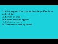 Customizing Lists Using HTML Attributes | Q1 HTML 5 L10 P2 | SMILE ROAD