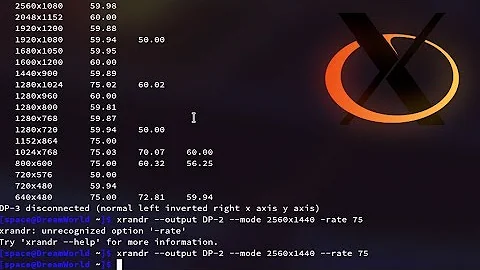 Change refresh rate through terminal on Linux with xrandr
