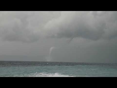 spectacular waterspout off
