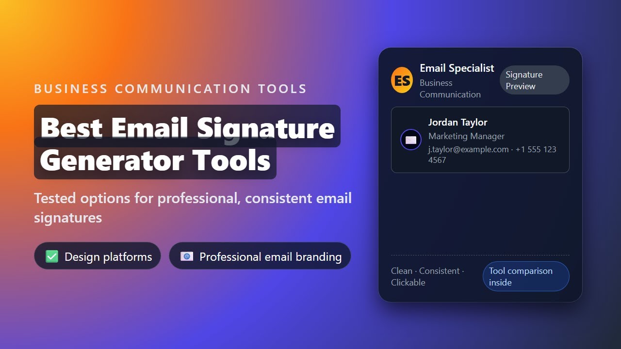 Лучшие инструменты для генерации подписей к электронным письмам 2025 года (протестировано)
