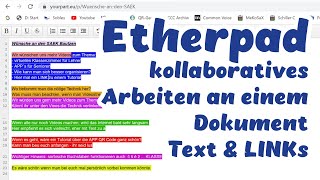 Etherpad - gemeinsam Dokumente schreiben