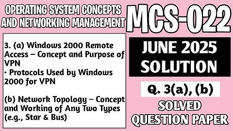 P6- 3(a), (b) | MCS 022 June 2025 Solution | MCS022 Solved Question Paper | Mcs22 Important Question