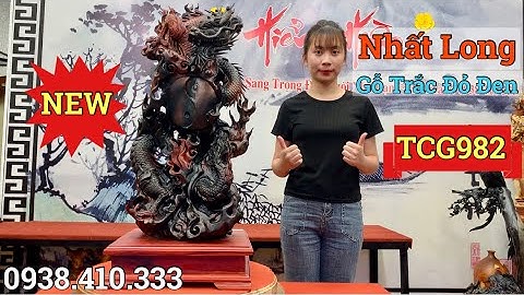 Tượng Nhất Long Gỗ Trắc Đỏ Đen Chạm Khắc Tinh Xảo | Tượng Gỗ Độc Đáo