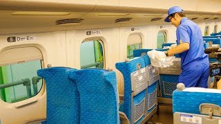 新幹線の車内清掃は匠の技！JR東海「新幹線なるほど発見デー」で披露