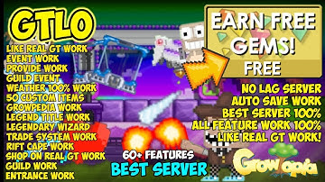 NEW GROWTOPIA PRIVATE SERVER 2021 | 💥 BEST SERVER & LIKE REAL GT ALL WORK 100% & JOIN NOW 🔥✅ | GTLO