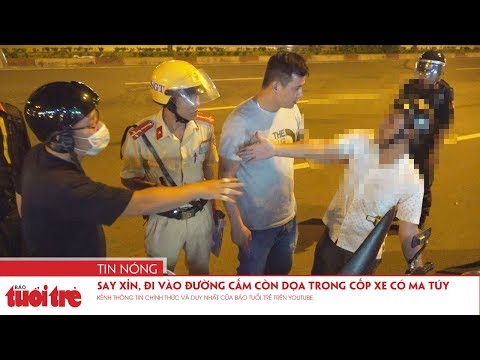 Video Say xỉn, đi vào đường cấm còn dọa trong cốp xe có ma... - youtube